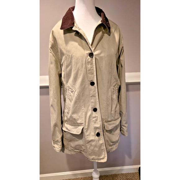 Lands’ End Women’s Chore Coat Barn Jacket Flannel Lined Large Outdoor Workwear - Picture 1 of 16